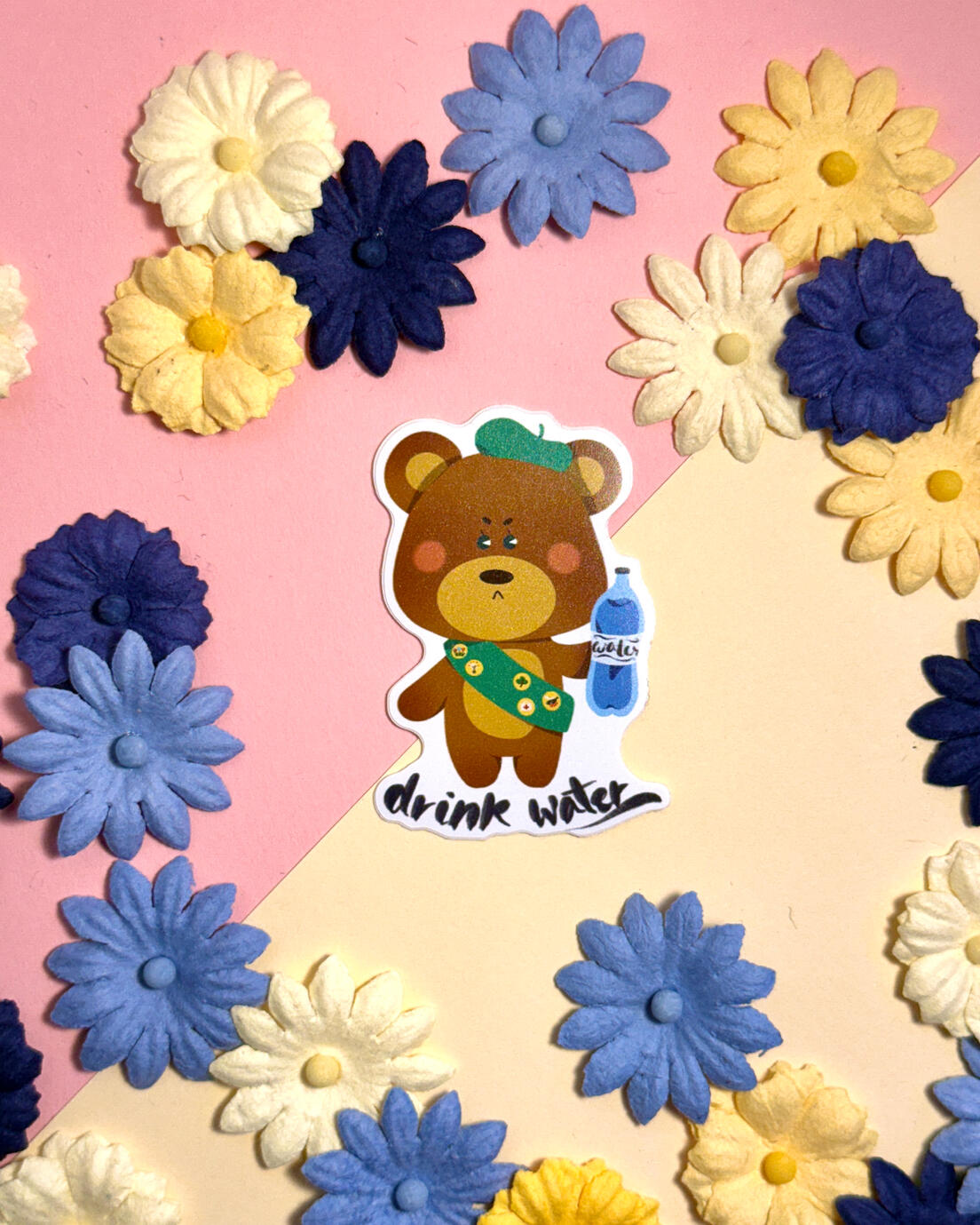 Bear Scout Drink Water Sticker