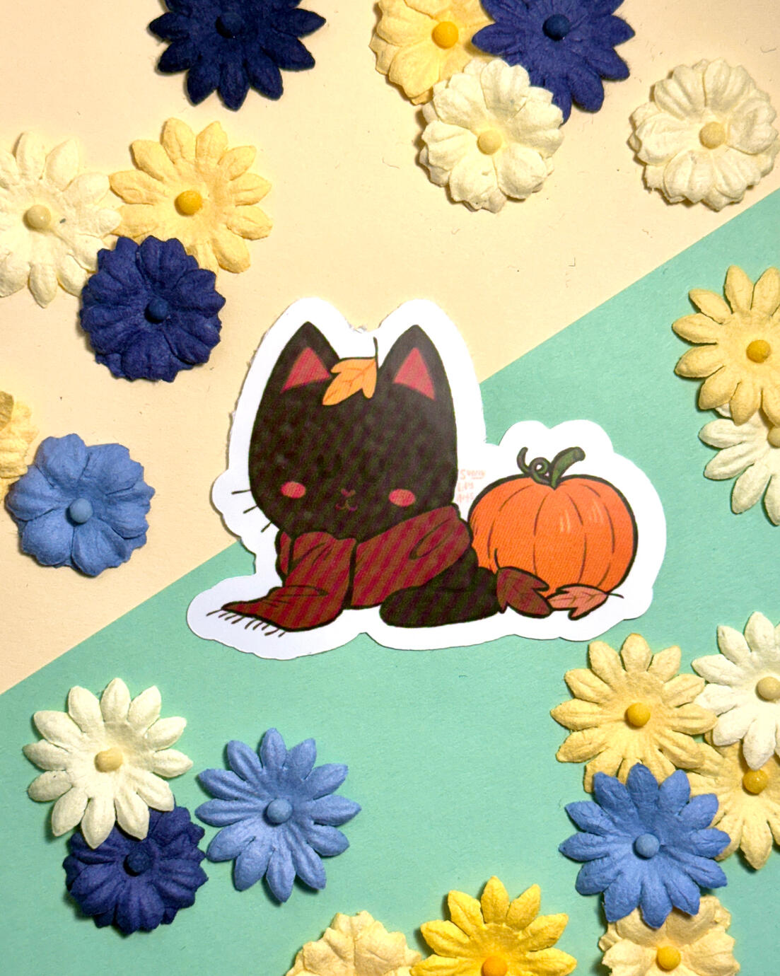 Autumn Kitty Sticker