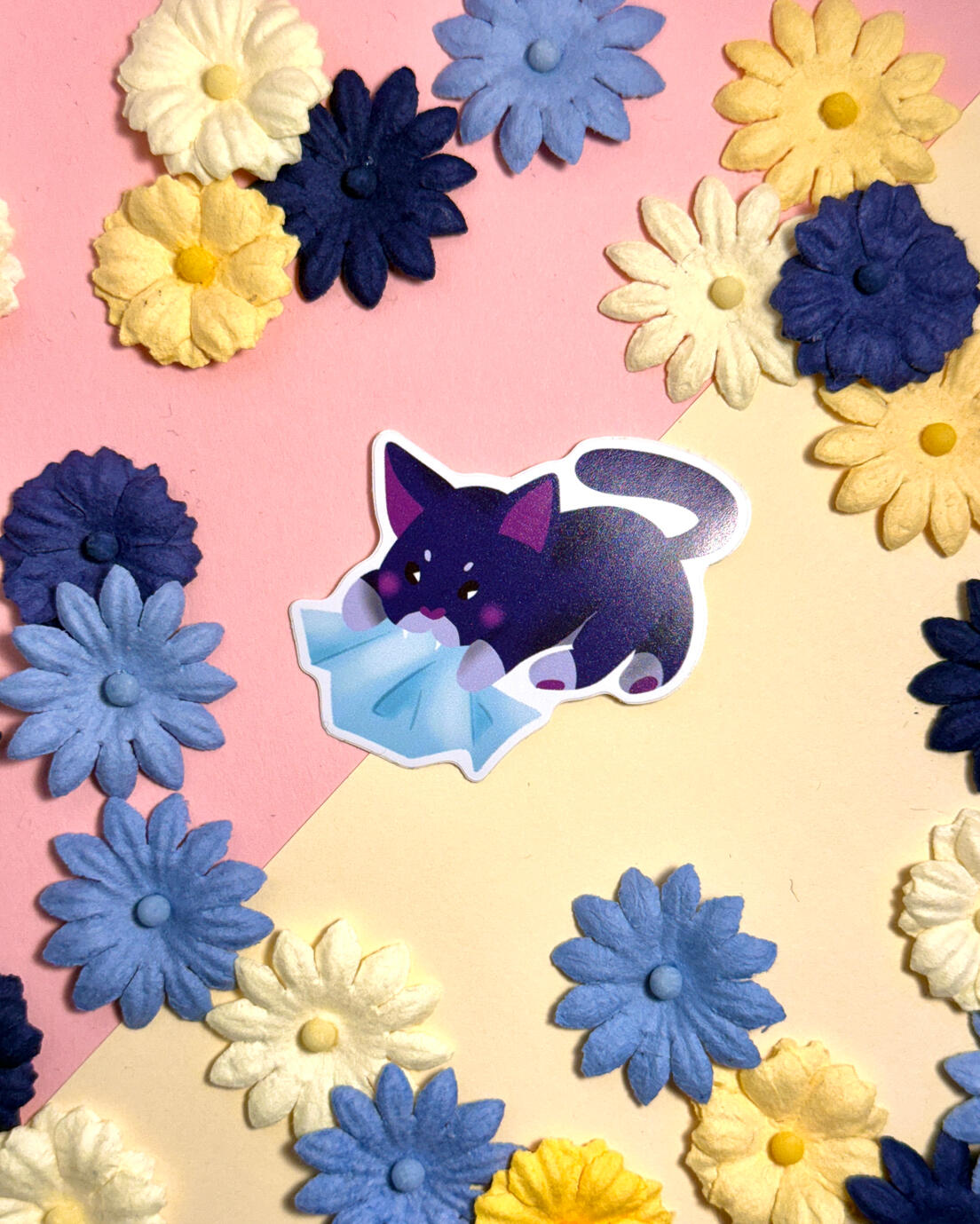 Plastic Eater Cat Sticker
