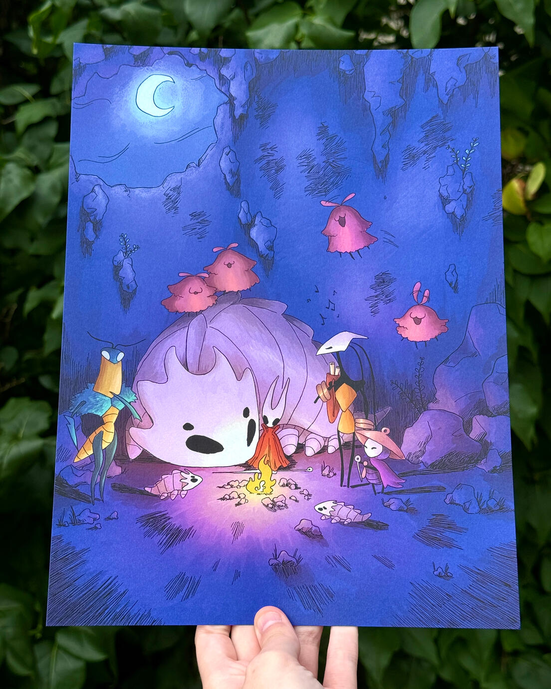 Silksong Around the Fire Print Silksong Around the Fire Print