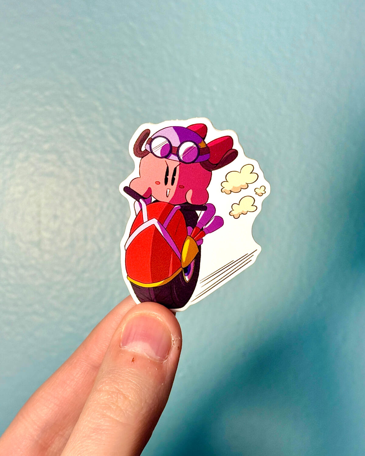 Wheelie Rider Kirby Sticker