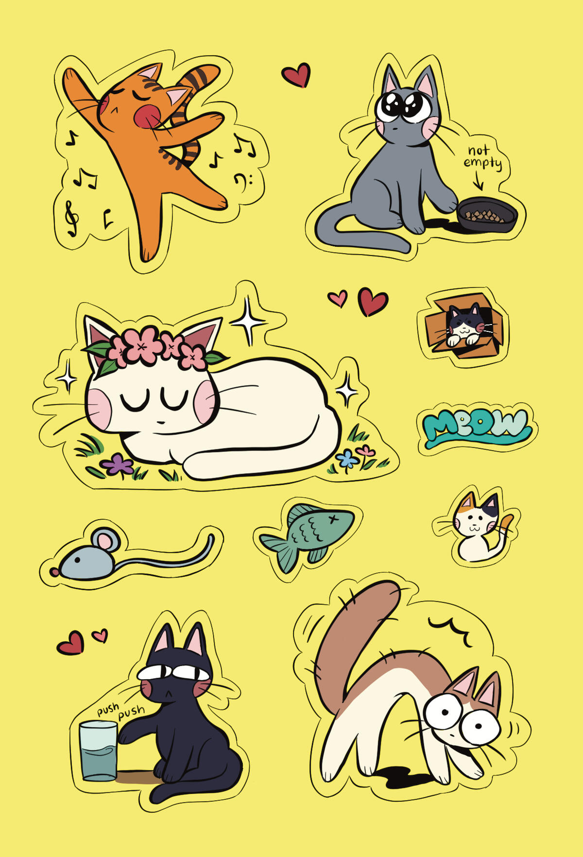 Cat Sticker Sheet